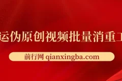 搬运伪原创视频批量消重工具