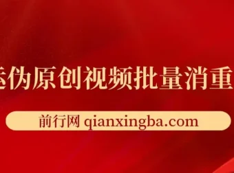 搬运伪原创视频批量消重工具