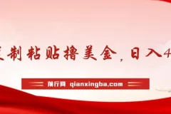 AI复制粘贴撸美金项目：小白易上手，日入可达400刀
