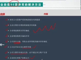 金税系统50个税务预警指标解析与风险防范