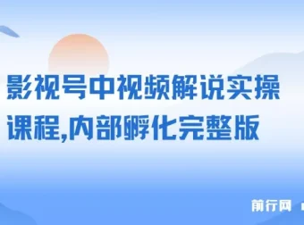 影视号中视频解说实操课程：内部孵化完整版