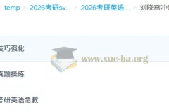 刘晓燕2026考研英语冲刺押题班