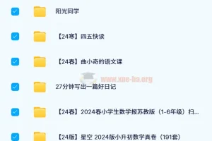 2024小学全学科多版本教辅资料PDF电子版合集