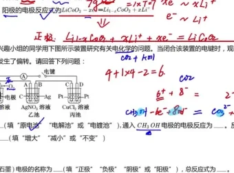 清越姐姐高中化学选修一：反应热与电化学专题精讲及真题解析课程