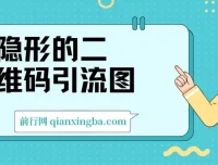 隐形二维码引流图：缩小为图，放大成码，每日安全引流超200