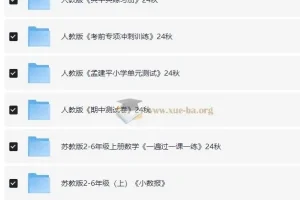 2024年秋季小学数学学习资料包