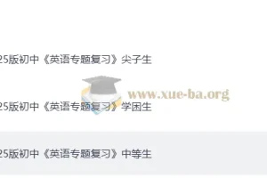 2025版初中英语专题复习资料（适合学困生、中等生、尖子生）