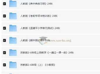 2024年秋季小学数学学习资料包