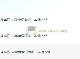 斗半匠《小学英语一本通（语法+自然拼读+句式）》