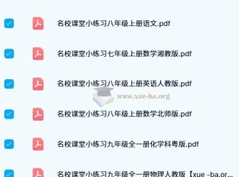 名校课堂小练习（七至九年级多学科适用）