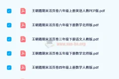 王朝霞期末活页卷：1 – 6年级全学科同步试卷