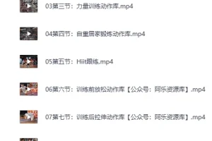 《B站零基础减脂塑形课程 – 男女适用（完结）》