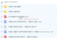 马凯鹏2024高三化学高考押题点睛班