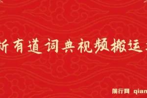 8月有道词典图文短视频蓝海项目，视频搬运或可日入800+