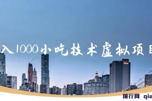日入1000小吃技术虚拟项目：开启小吃年入百万之路