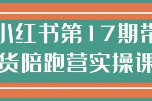 小红书第17期带货陪跑营实操课