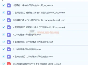 杨萌初二物理寒春班课程