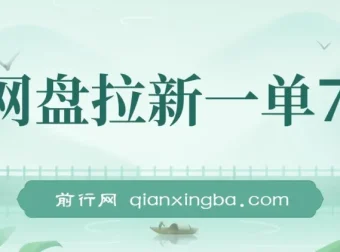 纯搬运做网盘拉新：一单7元，最高单日收益40000+（保姆级教程）