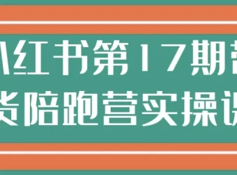 小红书第17期带货陪跑营实操课