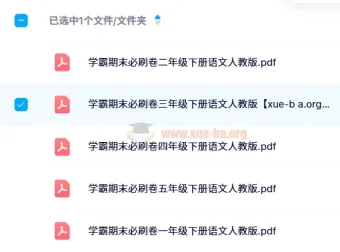 小学语文人教版各年级下册学霸期末必刷卷