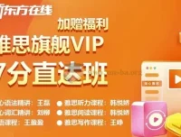 新东方雅思英语旗舰VIP直达7分班