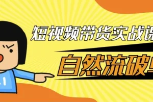 短视频带货实战课：自然流破单