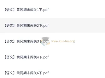 黄冈期末小学语文闯关1 – 6年级下册学习资料