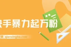 快手暴力起万粉课程：一星期涨粉，多种变现模式开启