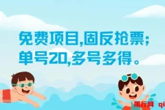 固反抢票免费项目：单号收益20，多号多得