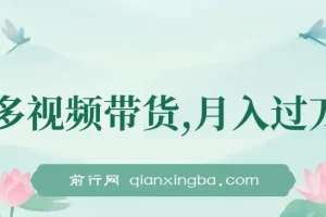 多多视频带货：上月收益1.68万，无脑搬运即可上手