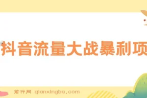 抖音流量大战暴利项目：掌握投流技巧，实现订单爆单