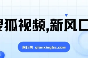 搜狐视频视频收益项目：新风口，轻松日赚200 – 500