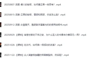 《B站充电专属视频合集》（渤海小吏，更至20251122）