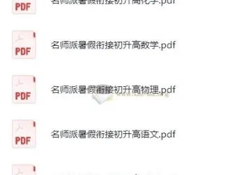 初升高名师派暑假衔接课程