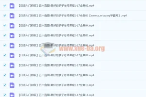 梦子老师日语入门初级五十音图课程1 – 17全集视频教程