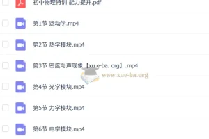 质心初中物理能力提升7讲课程