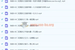 肖晗2024高三高考数学S寒假班