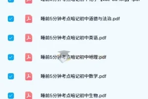 初中睡前5分钟考点暗记资料合集