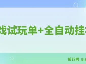 游戏试玩全自动挂机项目，单设备日收益50+