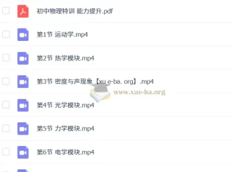 质心初中物理能力提升7讲课程