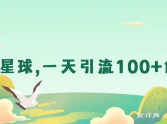 利用星球，一天引流100+创业粉！最新渠道项目