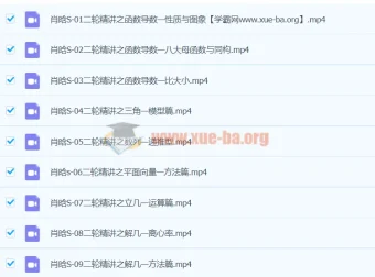 肖晗2024高三高考数学S寒假班