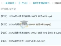 一生儿高中生物必修二课程