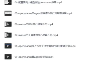 《Manus的核心理念和源码深度剖析》课程
