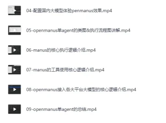 《Manus的核心理念和源码深度剖析》课程