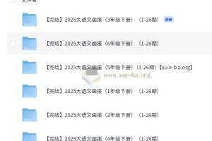 快乐学习报 2025大语文知识画报·1-6年级下