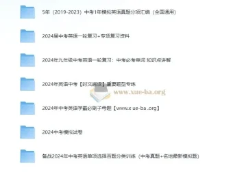 2024年中考英语复习资料大全