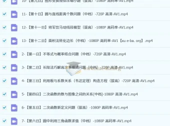 一数中考数学每日一题合集