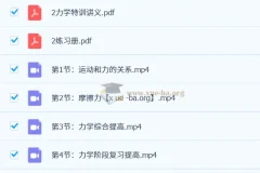 质心初中物理力学特训课程（上下共15讲完结）