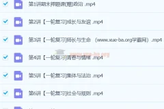 2024初三中考政治樊帅寒春班课程